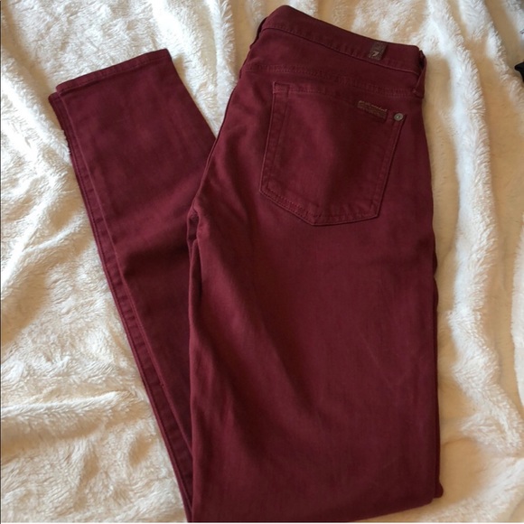 7 for all mankind red pants - Picture 1 of 2